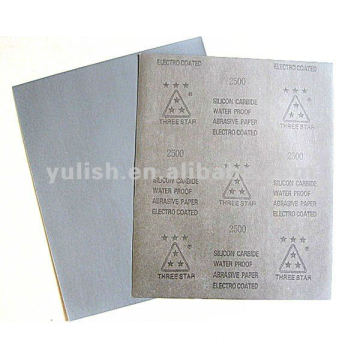 latex water-proof silicon carbide abrasive paper sheet